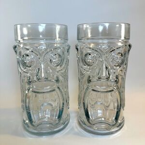 VTG Anchor Hocking Screamin’ Tiki‎ Glass 16 oz. - Set of 2